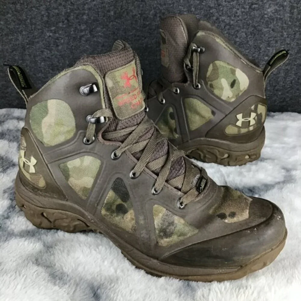 Under Armour Speed Freek Chaos Camo Goretex Hiking‎ Boots Size 10